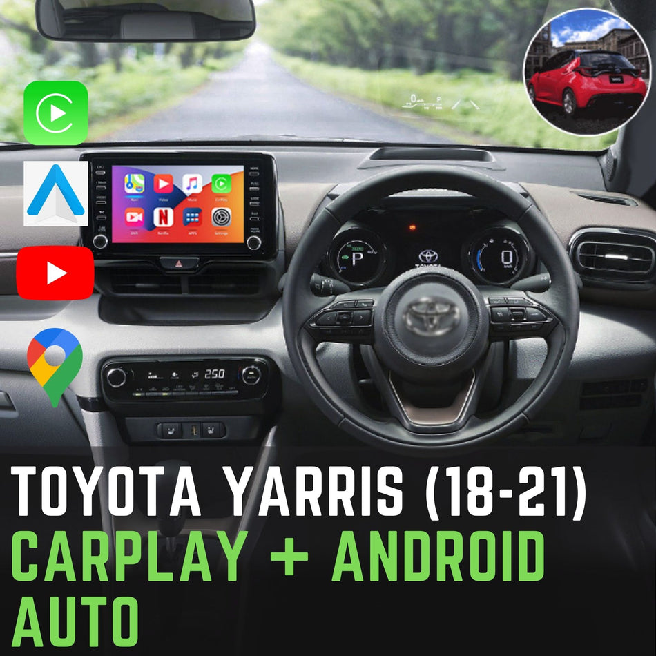 Suitable for Toyota Yaris (18-21) Apple CarPlay + Android Auto.